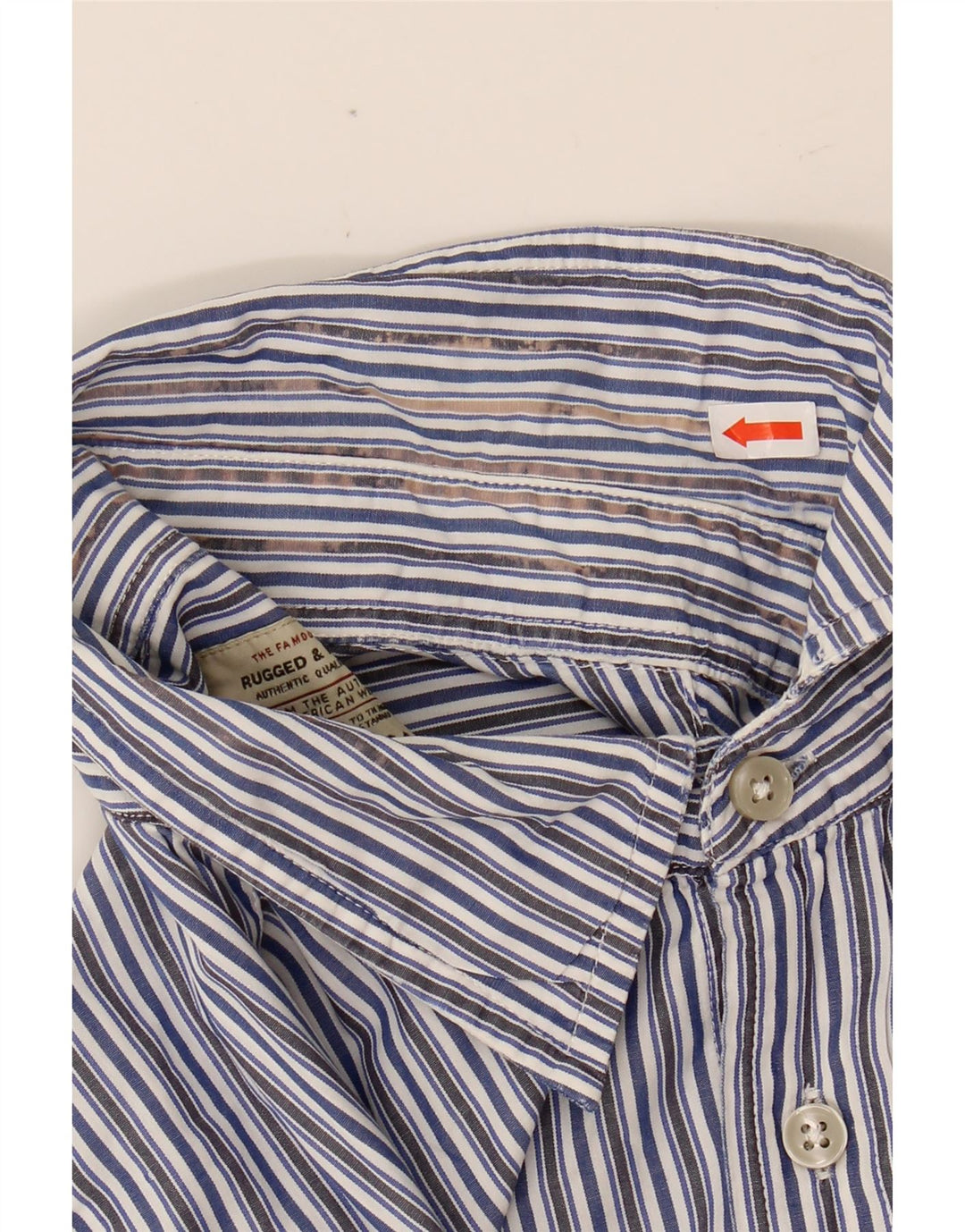 MARLBORO CLASSICS Camisa masculina robusta e refinada de algodão listrado azul médio