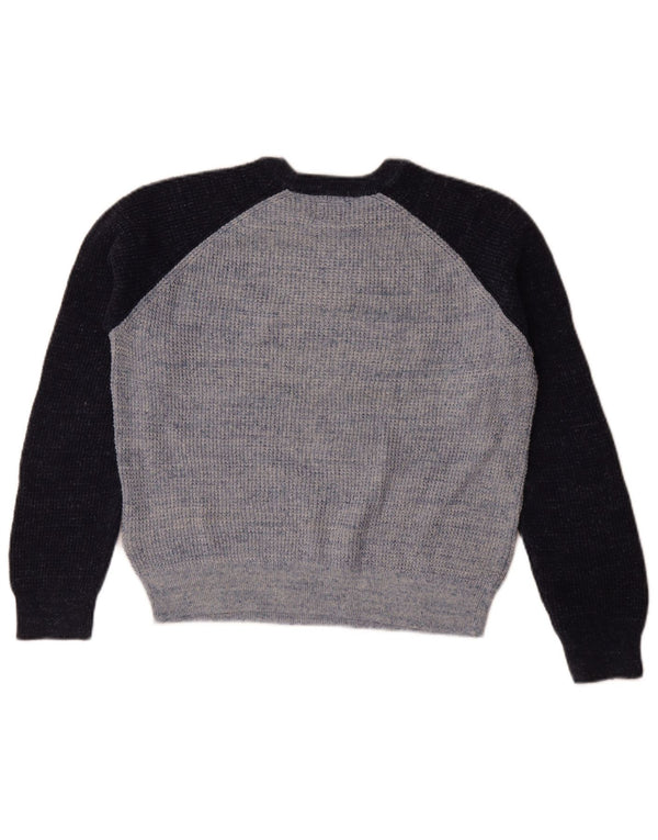 Suéter Gap Boys com gola redonda 11-12 anos XL azul colorblock algodão