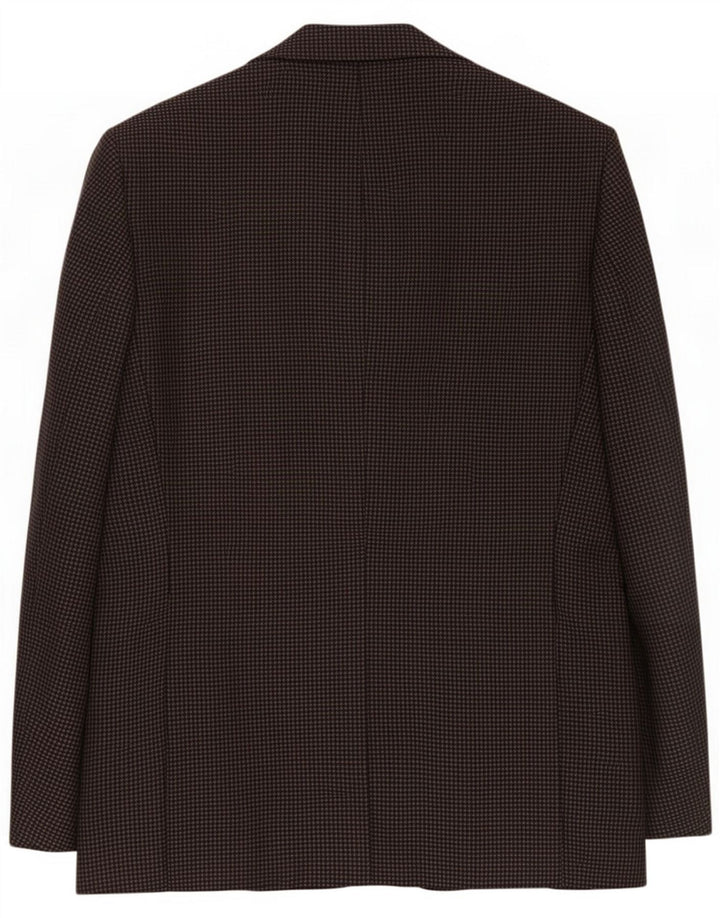 St. Jaqueta blazer masculina de 3 botões Bernard UK 40 grande cinza Houndstooth