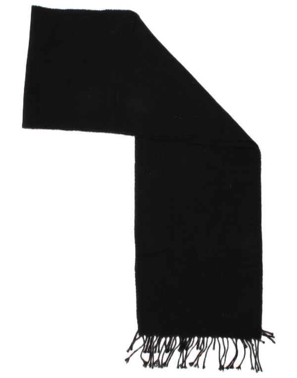 Cachecol feminino Barbour retangular tamanho único lã de cordeiro preta clássica