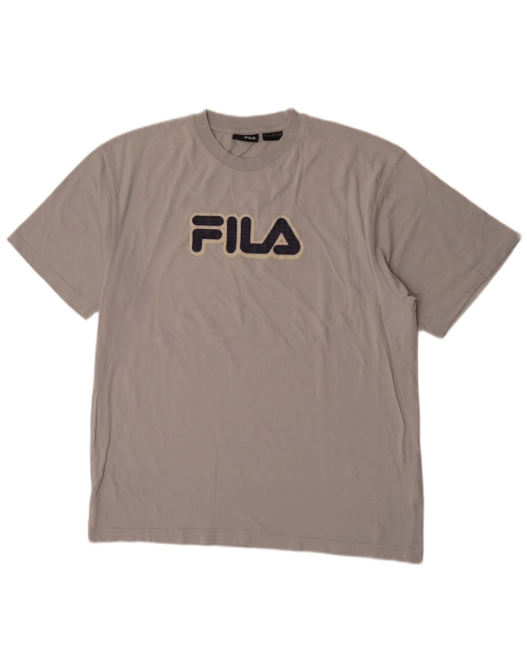 Camiseta masculina gráfica FILA Top XL algodão cinza