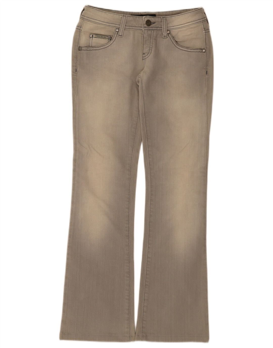 Calça jeans feminina Calvin Klein Bootcut W26 L30 cinza algodão
