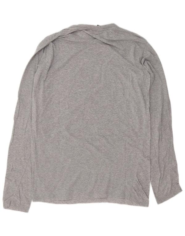 Richmond Mens Graphic Top manga comprida médio cinza manchado