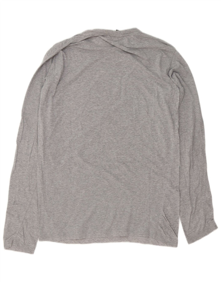 Richmond Mens Graphic Top manga comprida médio cinza manchado