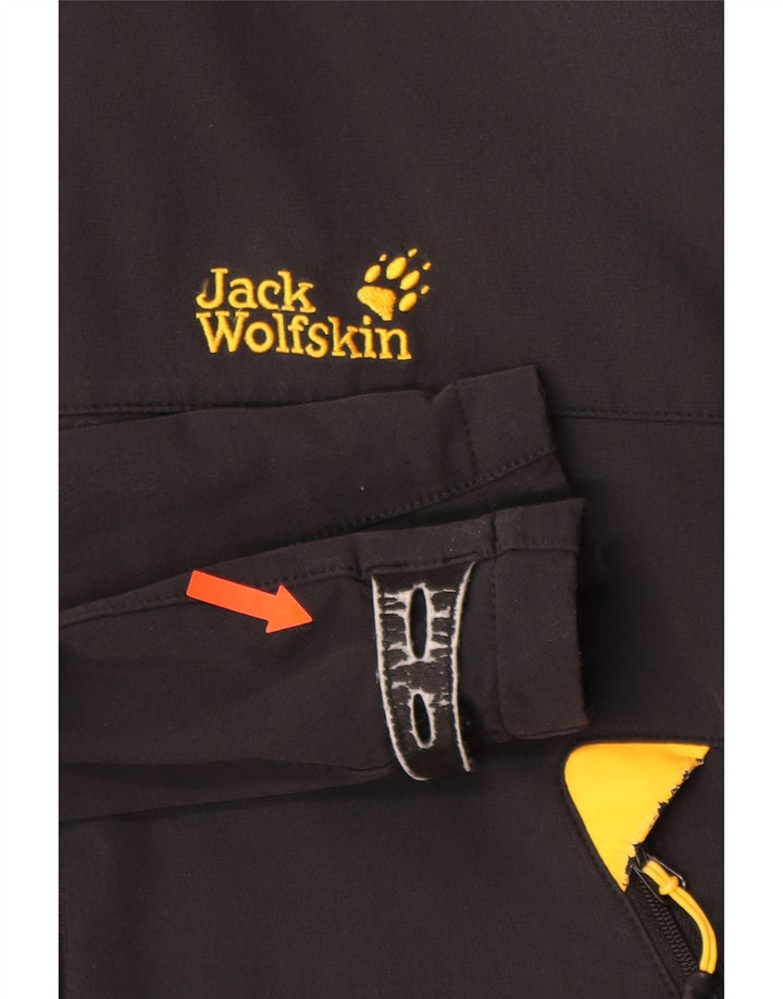 Jaqueta corta-vento masculina JACK WOLFSKIN com capuz UK 44/46 XL poliamida preta