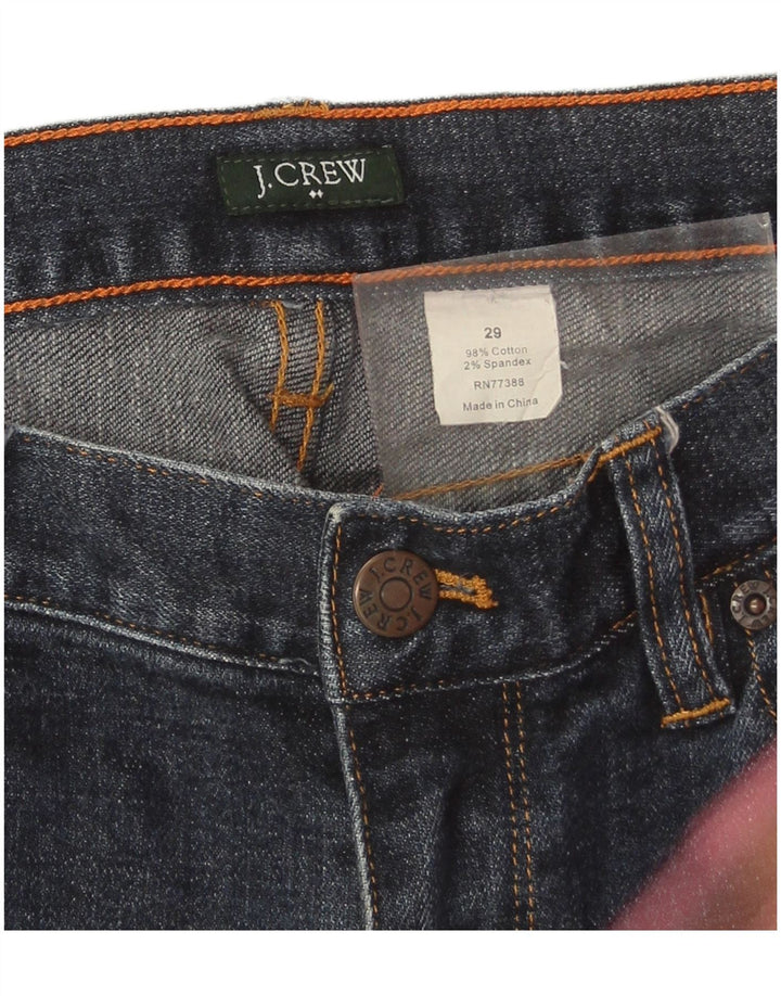 J. Crew Jeans feminino Matchstick Slim W29 L32 algodão azul marinho
