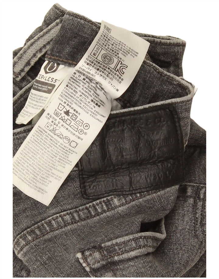 Levi's Masculino 511 Slim Jeans W30 L34 Cinza Algodão
