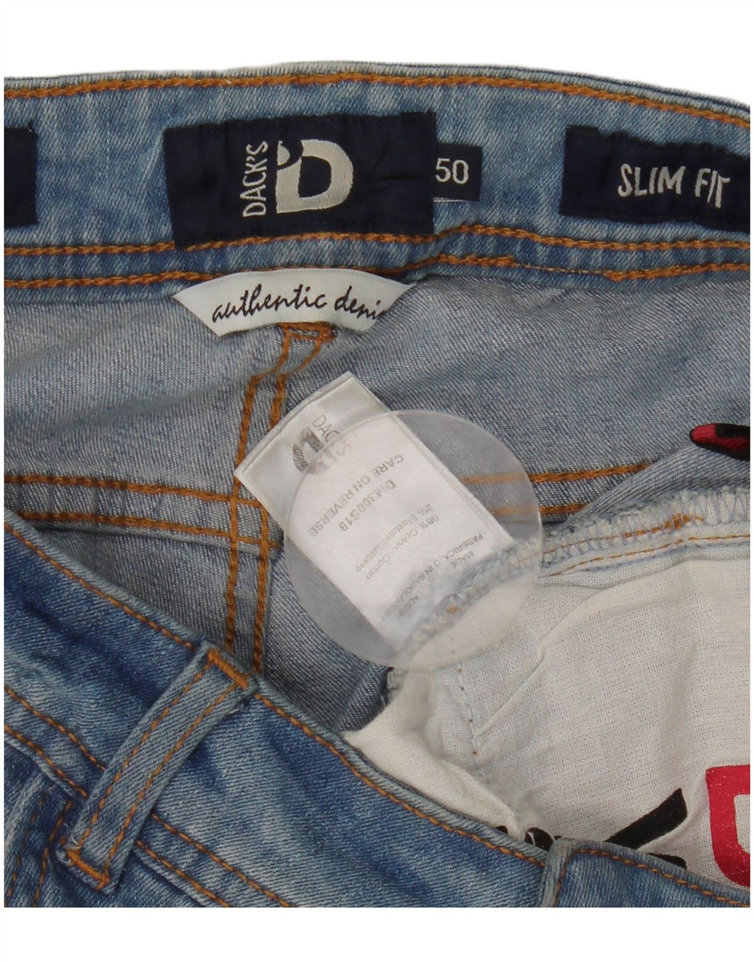 Calça jeans feminina Dack's W32 L30 azul algodão