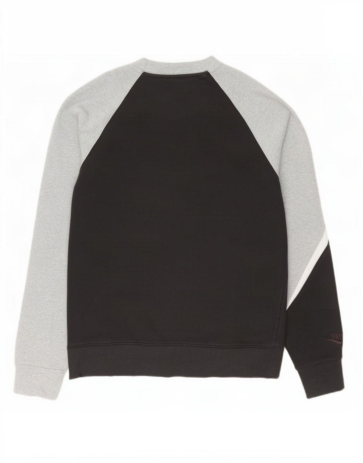 Moletom gráfico masculino Nike Jumper médio preto colorblock algodão