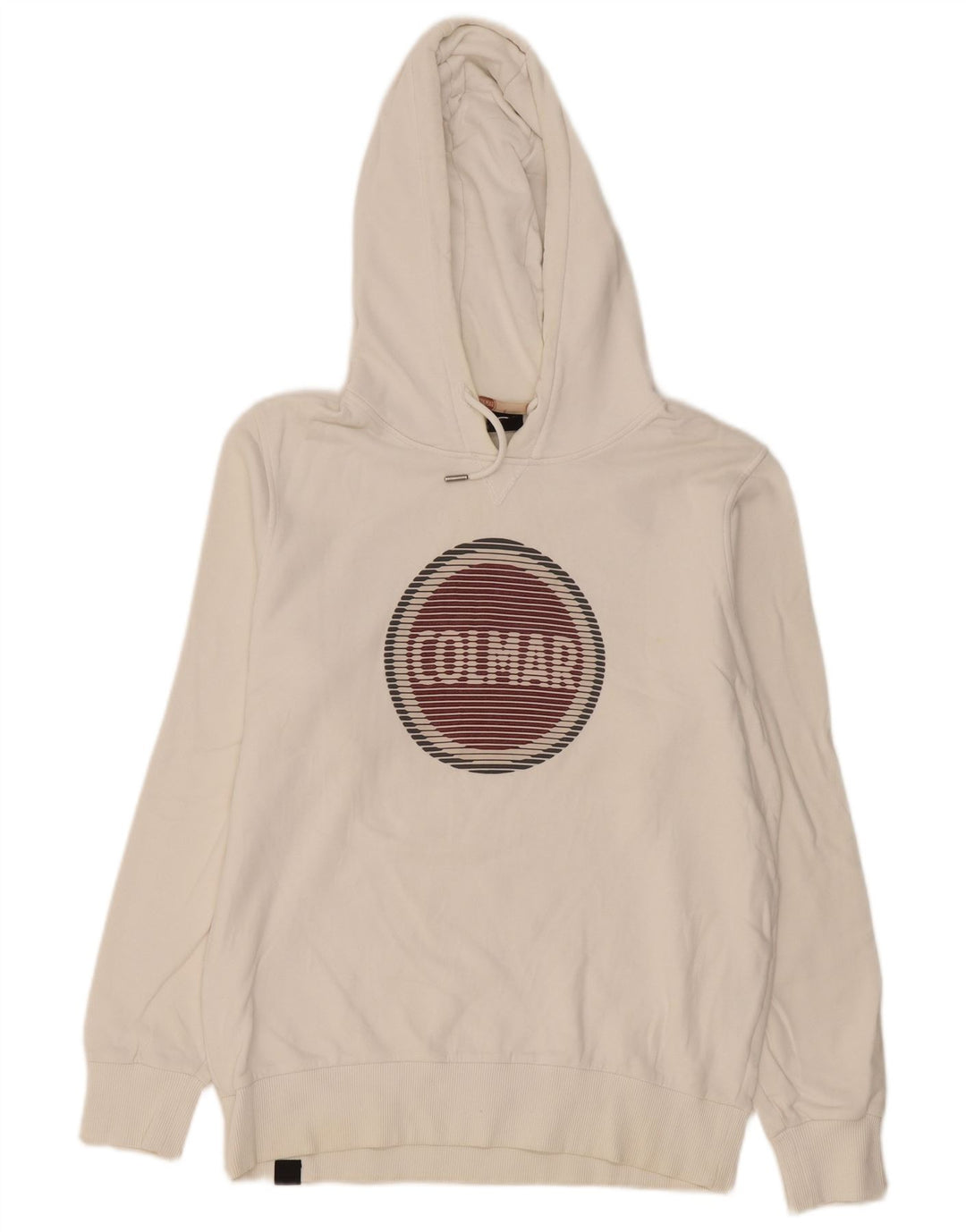 Suéter masculino com capuz gráfico Colmar grande algodão branco
