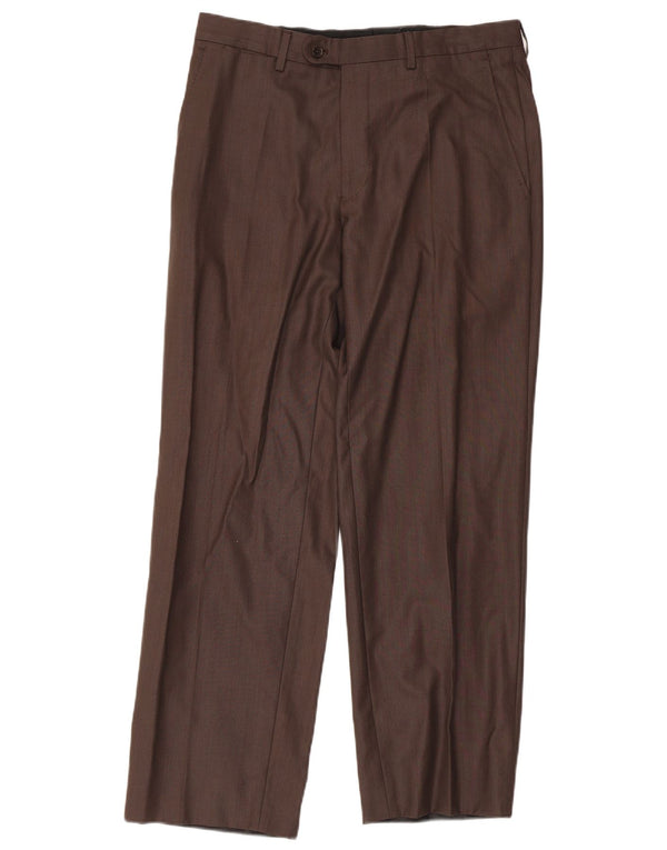 Calça masculina reta Massimo Dutti UE 42 grande W32 L28 marrom