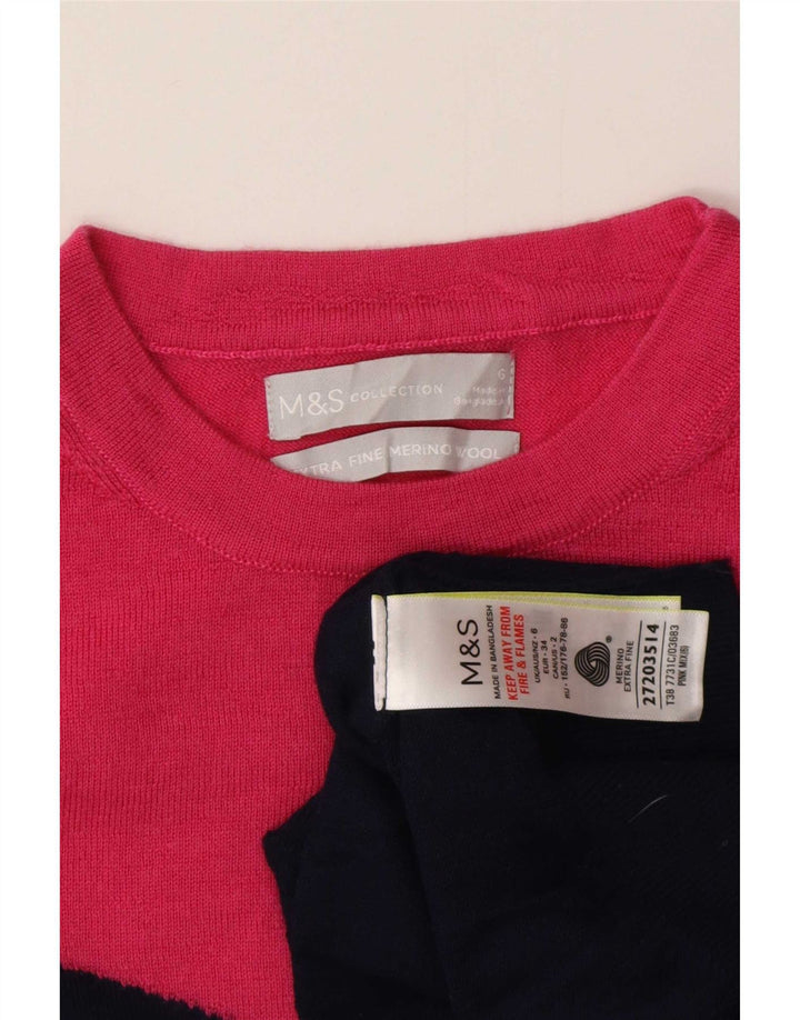 Suéter feminino Marks & Spencer com gola redonda Reino Unido 6 XS multicolorido