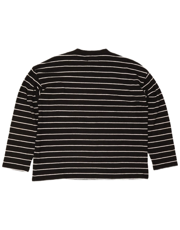 All Saints Feminino Oversized UK 16 Grande Poliéster Listrado Preto