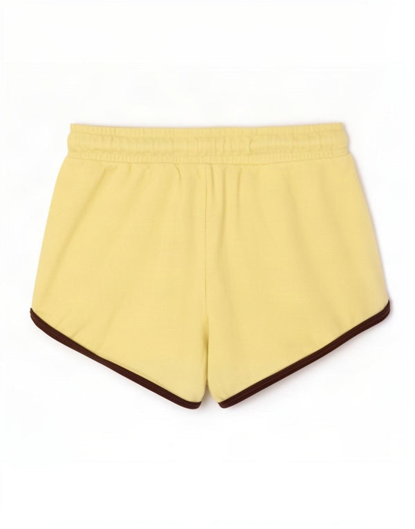 Shorts esportivos femininos Superdry UK 16 grande algodão amarelo