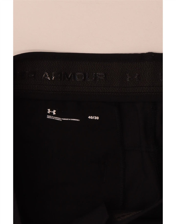 Under Armour Mens Straight Chino Calças W40 L30 Poliéster Preto