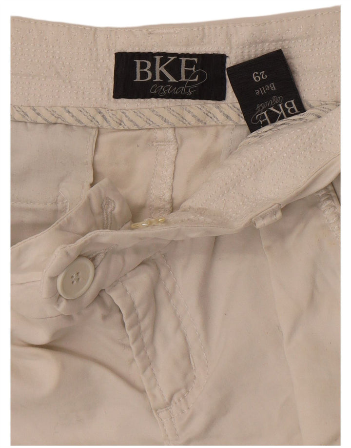 Shorts Chino feminino BKE W29 algodão bege médio