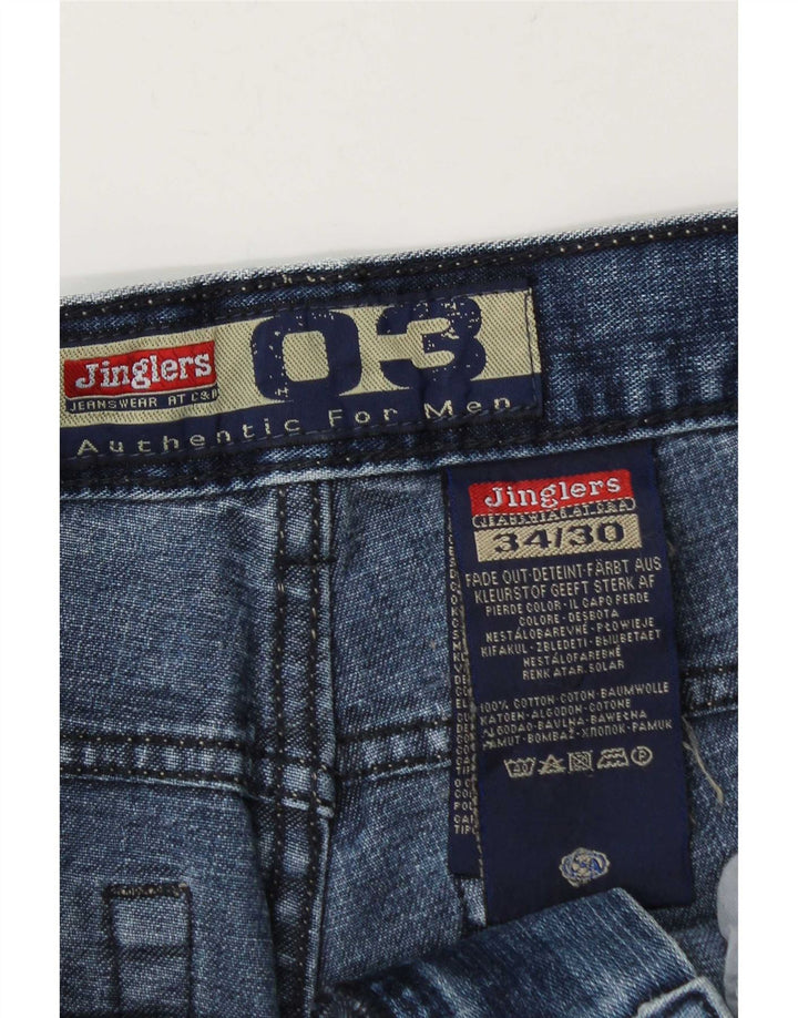 Jinglers Jeans retos masculinos W34 L30 algodão azul