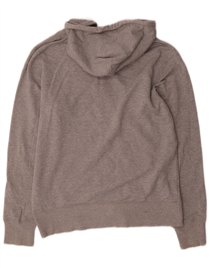 Suéter masculino Nike Regular Fit Zip com capuz de algodão cinza médio