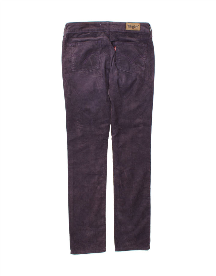 LEVI'S Womens 571 Slim Corduroy Trousers W31 L34 Purple Cotton Vintage Levi's and Second-Hand Levi's from Messina Hembry 