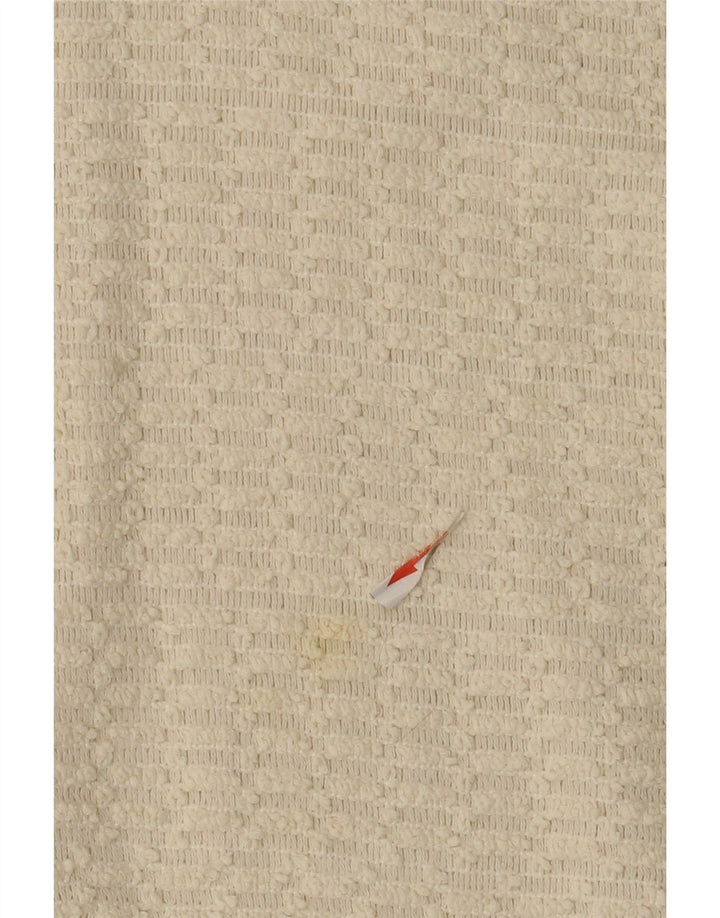 Suéter feminino Zara com gola tartaruga e gola redonda UK 14 médio off white