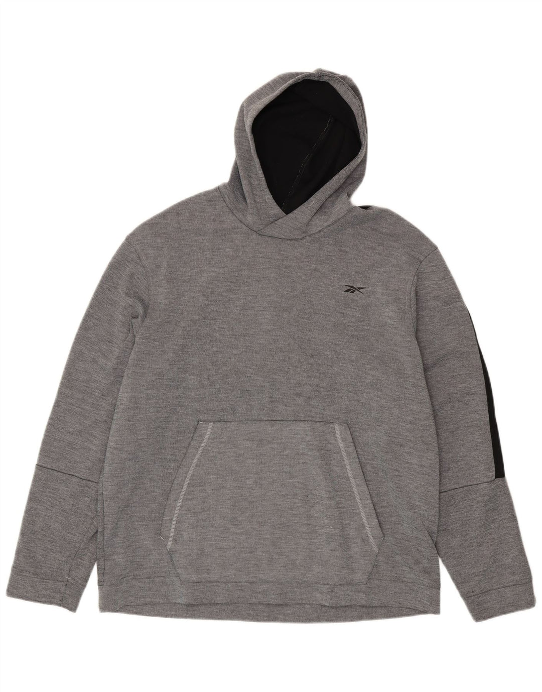 Reebok Mens Hoodie Jumper XL Cinza Colourblock Poliéster