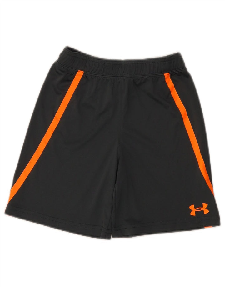 Shorts esportivos masculinos Under Armour 5-6 anos poliéster cinza