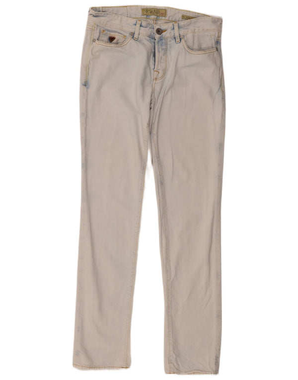 Guess Mens Jeans Reta W32 L34 Azul