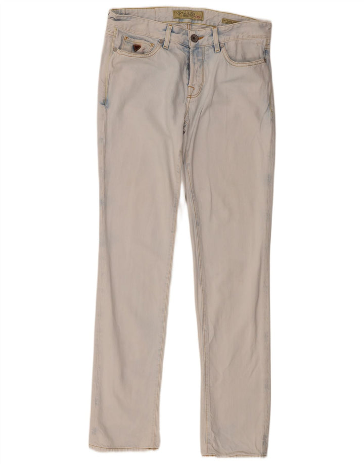 Guess Mens Jeans Reta W32 L34 Azul