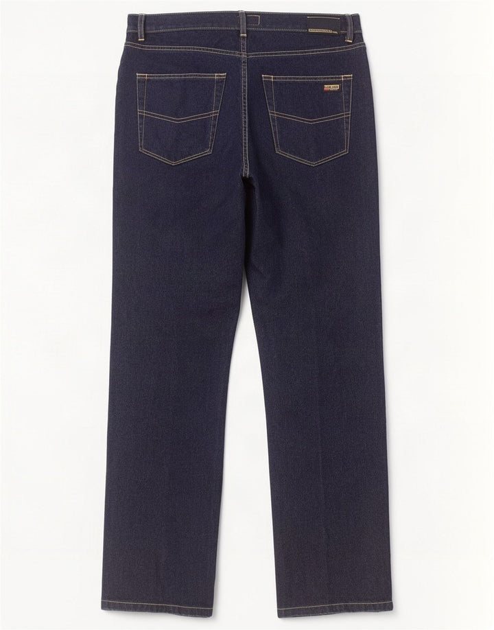 Calça jeans reta masculina Blaklader W34 L32 algodão azul marinho
