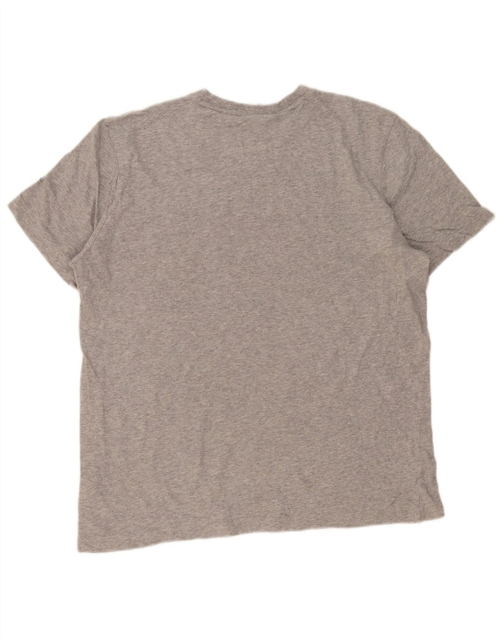 Camiseta masculina Reebok grande algodão colorblock cinza