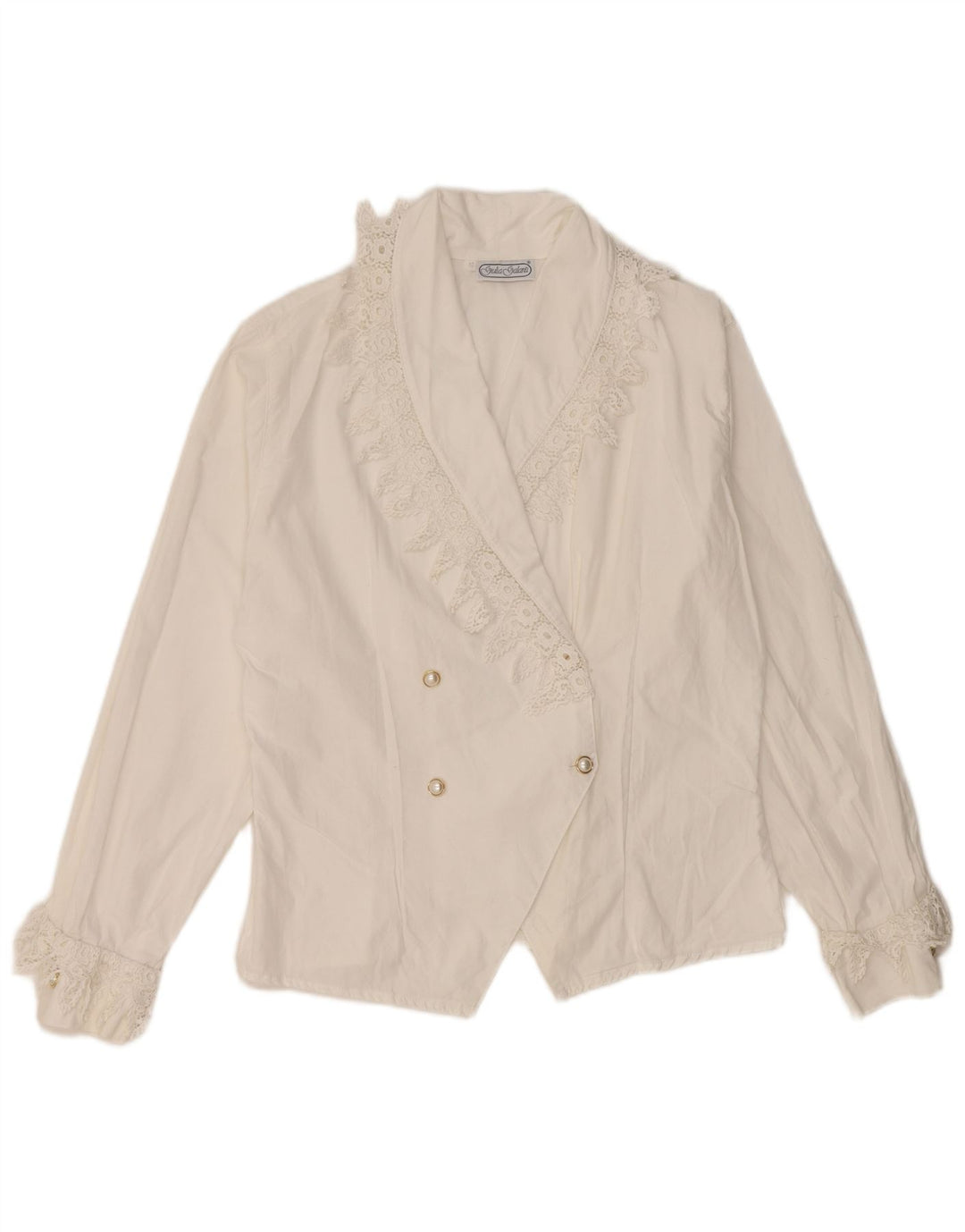 Blusa feminina Giulia Galanti UK 14 médio branco