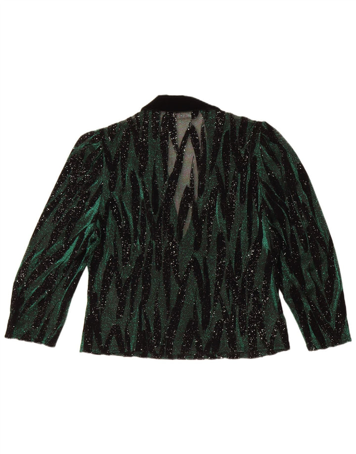 Blusa feminina Hermann Lange transparente UE 42 grande verde