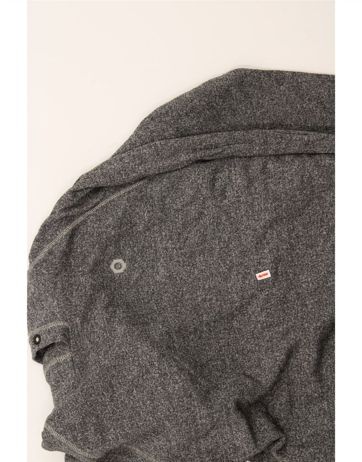 JACK & JONES Mens Hoodie Jumper Small Grey Flecked Cotton Vintage Jack & Jones and Second-Hand Jack & Jones from Messina Hembry 