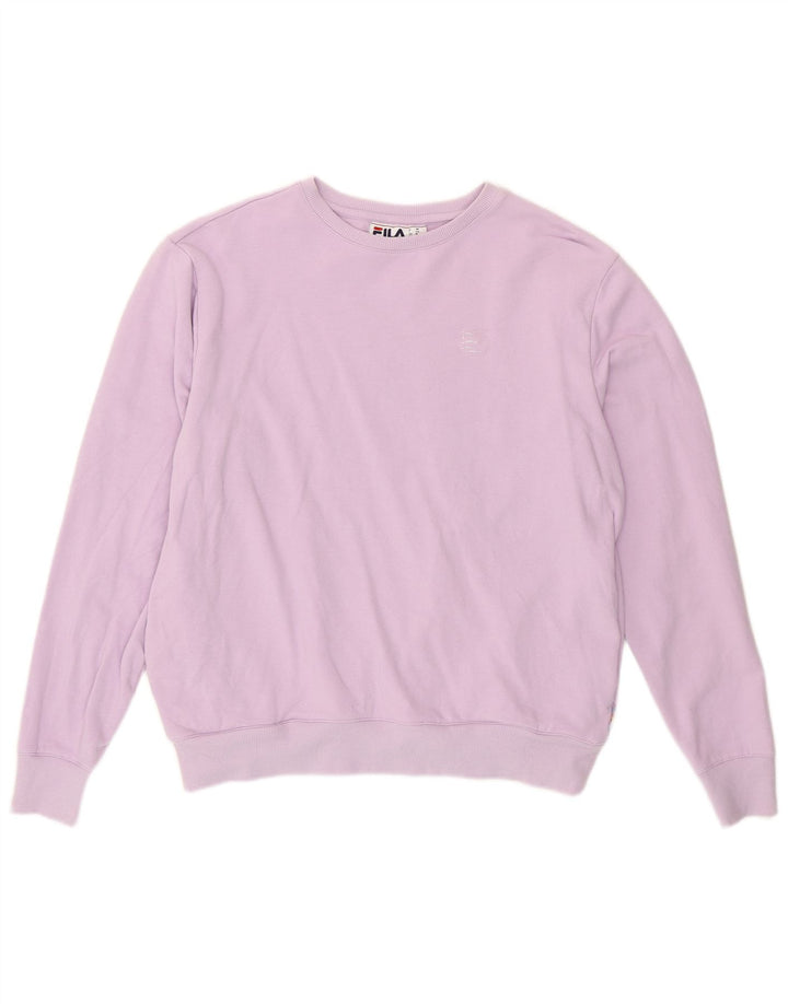 Fila moletom feminino jumper UK 14 médio algodão roxo