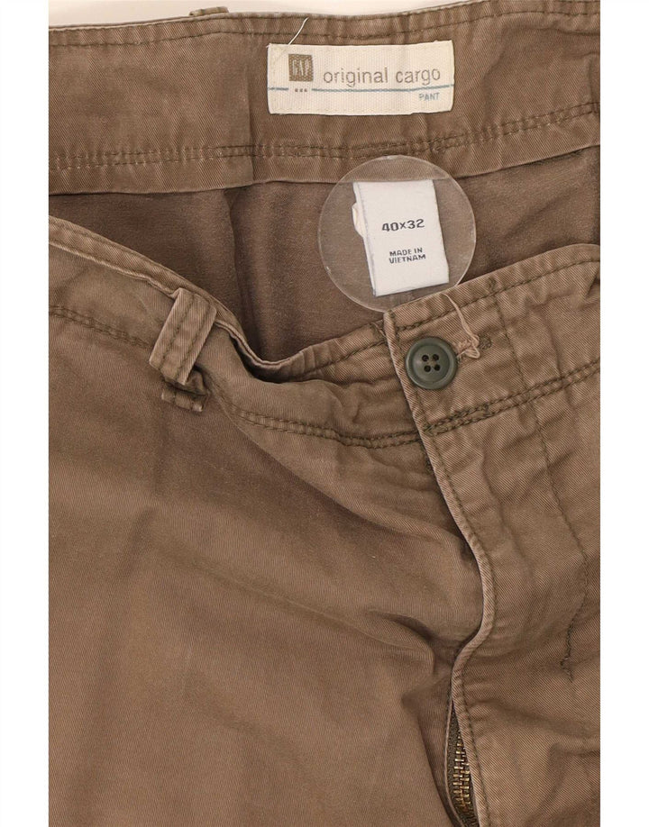 Calça cargo reta masculina Gap W40 L28 algodão marrom