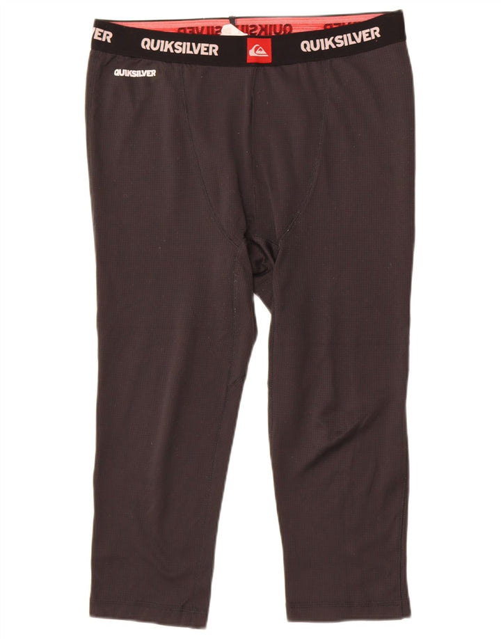 Quiksilver Calça Capri Masculina Gráfica Grande Preta