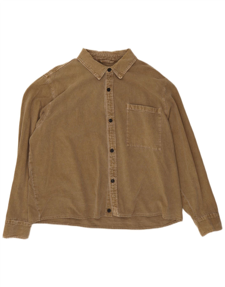Zara Camisa Masculina XL Marrom