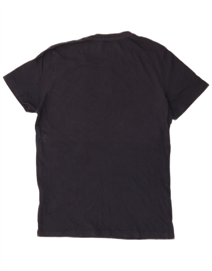 Camiseta gráfica masculina Jack & Jones Top médio algodão azul marinho