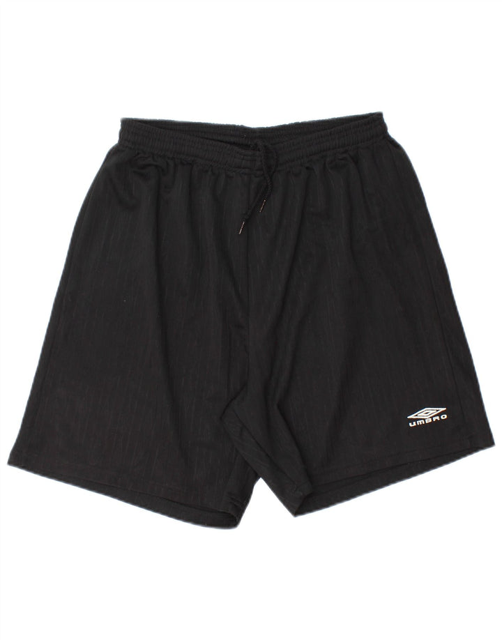 Shorts esportivos masculinos Umbro UK 32/34 poliéster preto médio