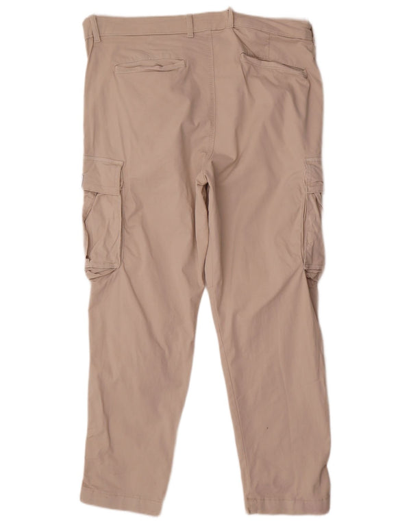 Calça cargo reta masculina Zara EU 46 XL W36 L30 algodão bege
