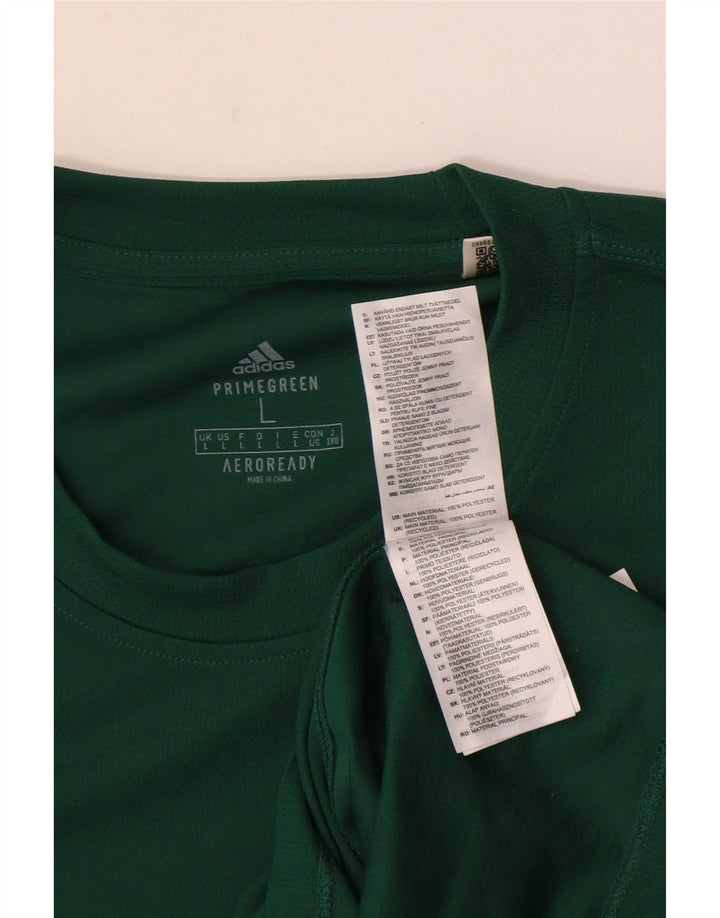 Adidas Mens Aeroready Camiseta Top Grande Poliéster Verde