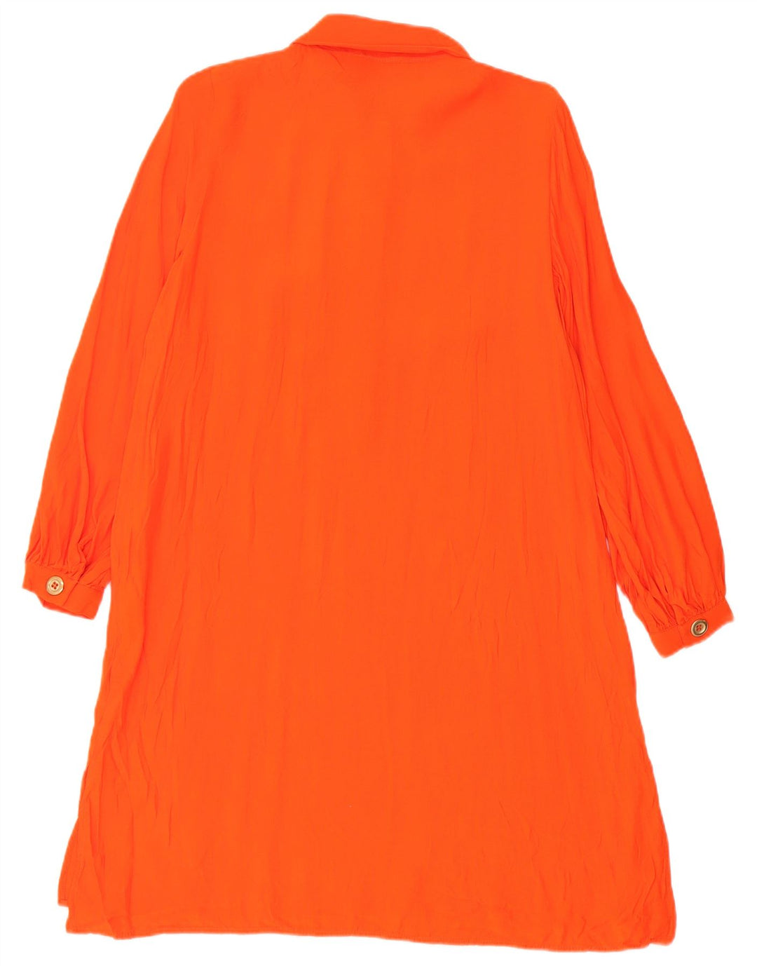 Pulôver feminino Zara vestido camisa Reino Unido 10 pequeno laranja viscose