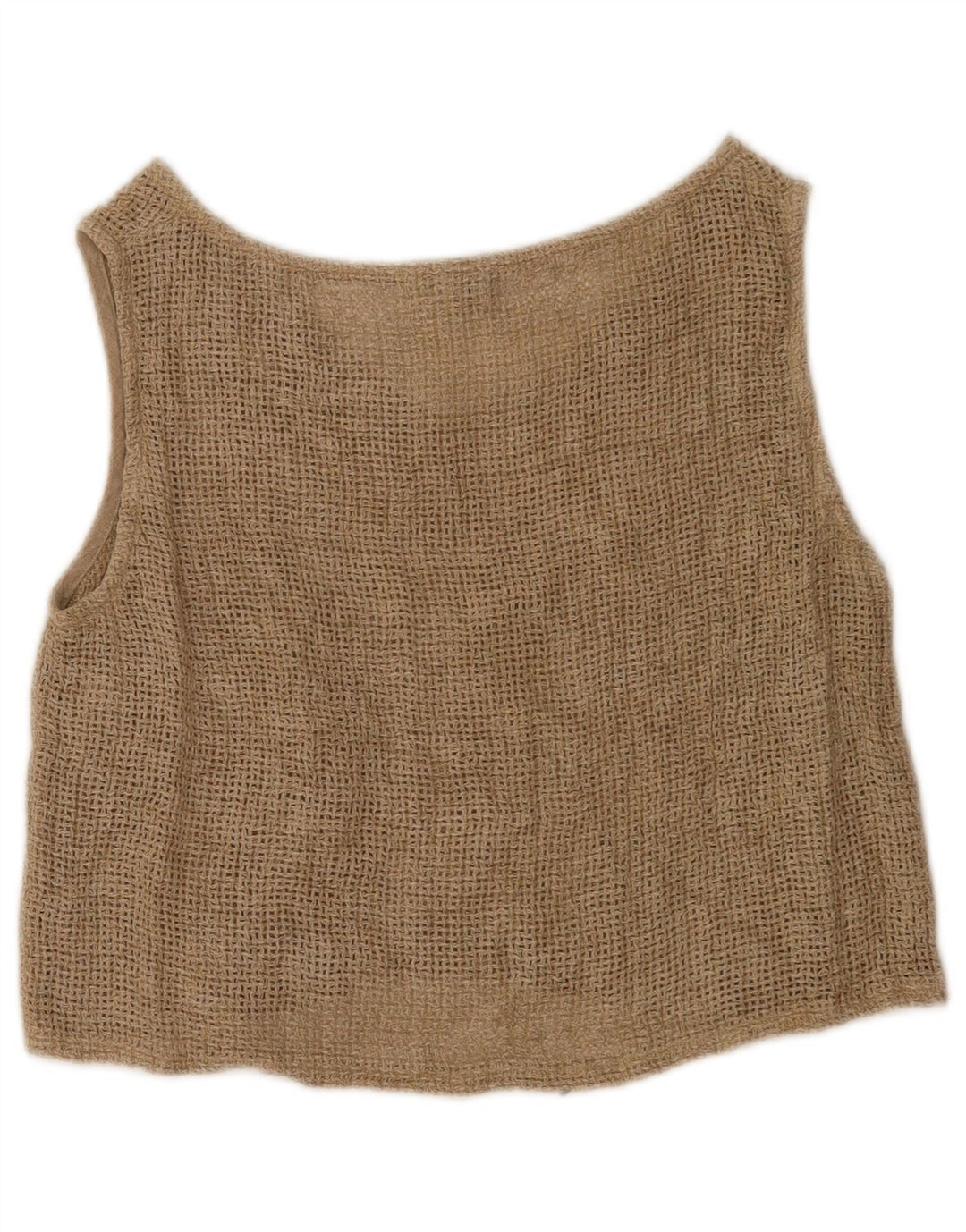 Conjunto feminino vintage transparente com 1 botão e 2 peças Reino Unido 12 bege médio