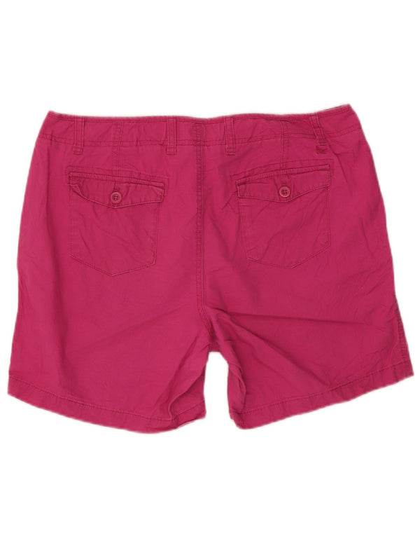 Shorts Chino feminino Eddie Bauer US 14 XL W34 algodão rosa