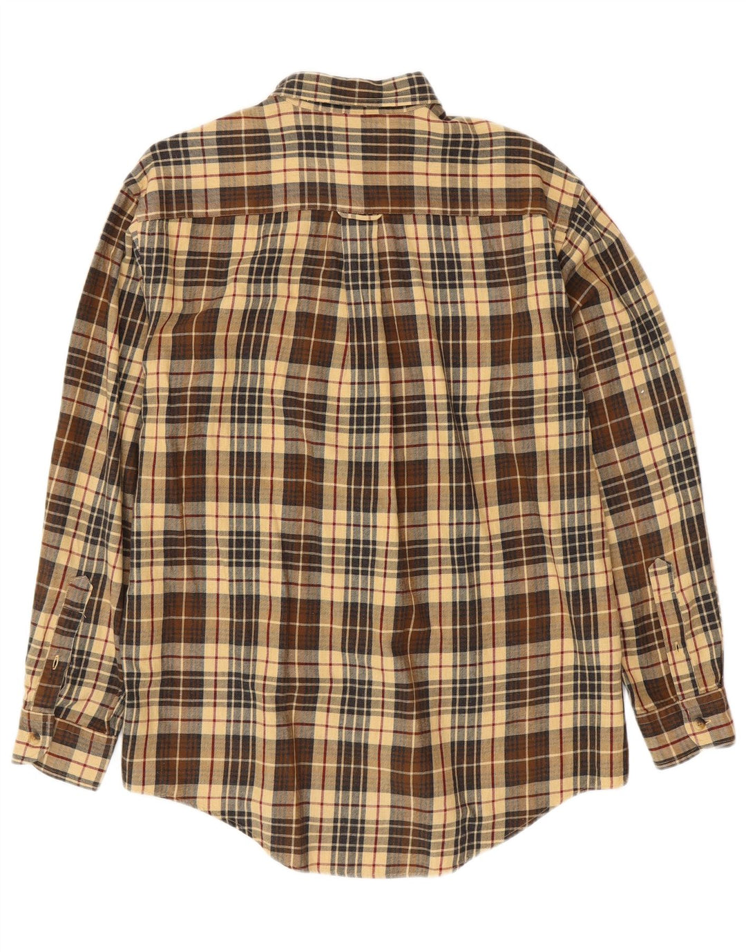 Camisa masculina de flanela NAUTICA de algodão xadrez marrom médio