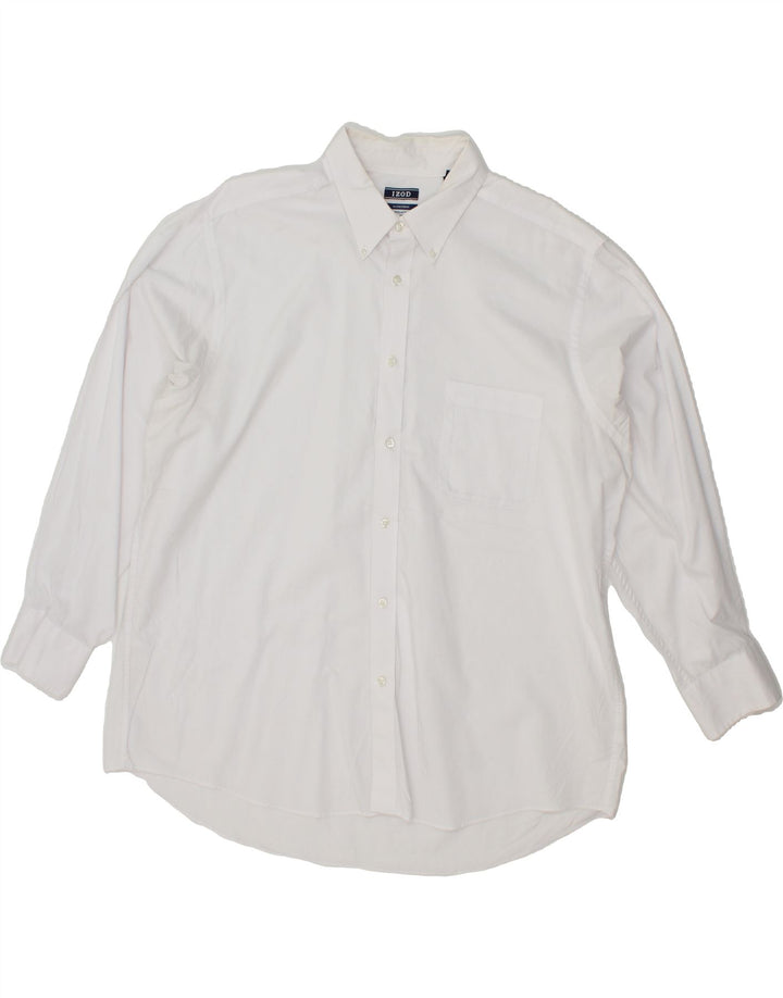IZOD Mens Regular Fit Shirt Size 17 1/2 XL White Cotton Vintage Izod and Second-Hand Izod from Messina Hembry 