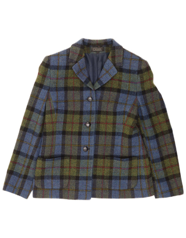 Jaqueta blazer feminina CLEMENT com 3 botões EU 38 xadrez médio multicolorido