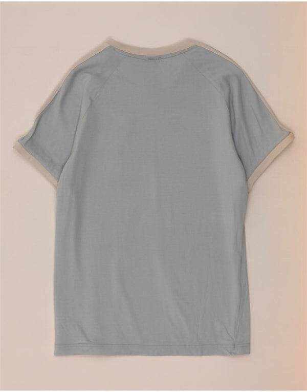 Adidas Mens Camiseta Top Médio Algodão Azul