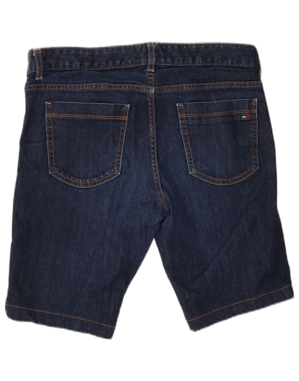 Shorts jeans feminino Tommy Hilfiger US 12 grande W34 azul marinho