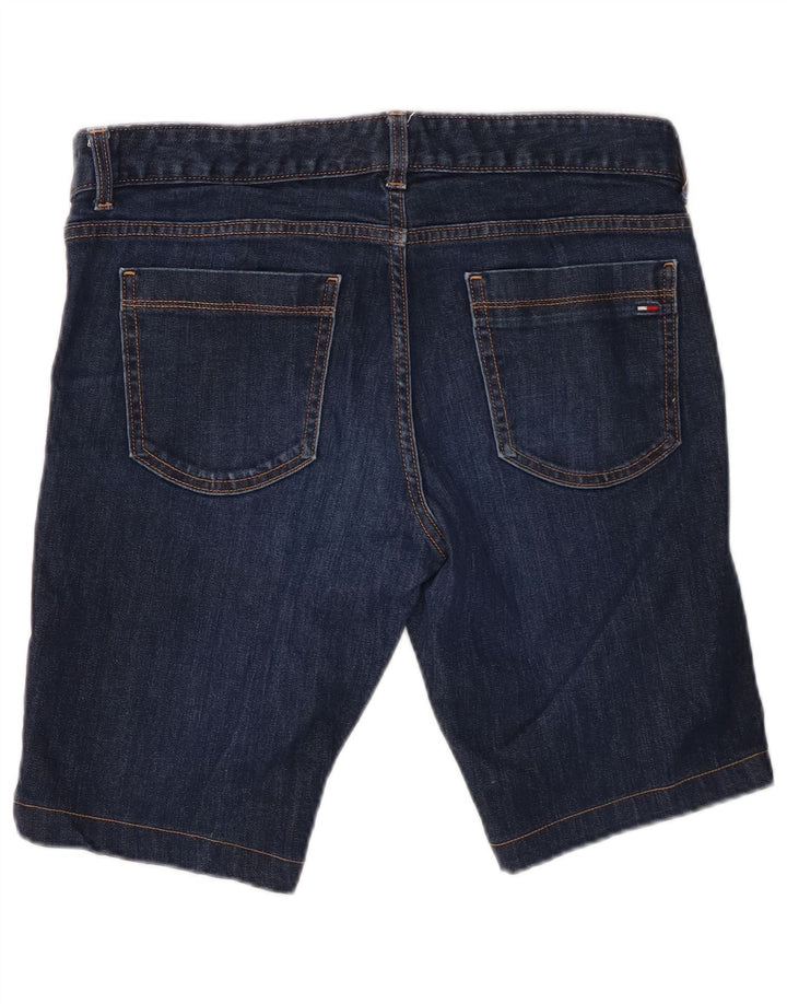 Shorts jeans feminino Tommy Hilfiger US 12 grande W34 azul marinho